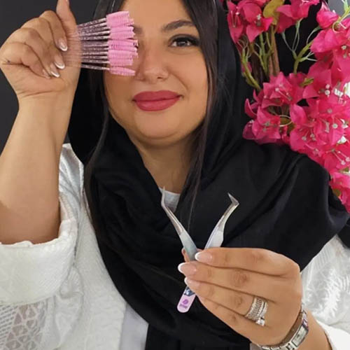 اکستنشن مژه شیما بهرامی در شاهین ویلا